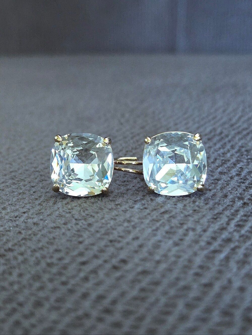 Kate Spade♠️ Clear Faceted Crystal💎 Cushion Earrings - Picture 5 of 16